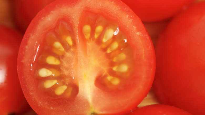 Close up of tomato seeds