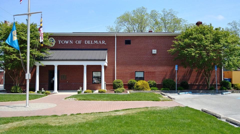 The state line of Delaware and Maryland runs through Delmar, known as "The Little Town Too Big for One State."