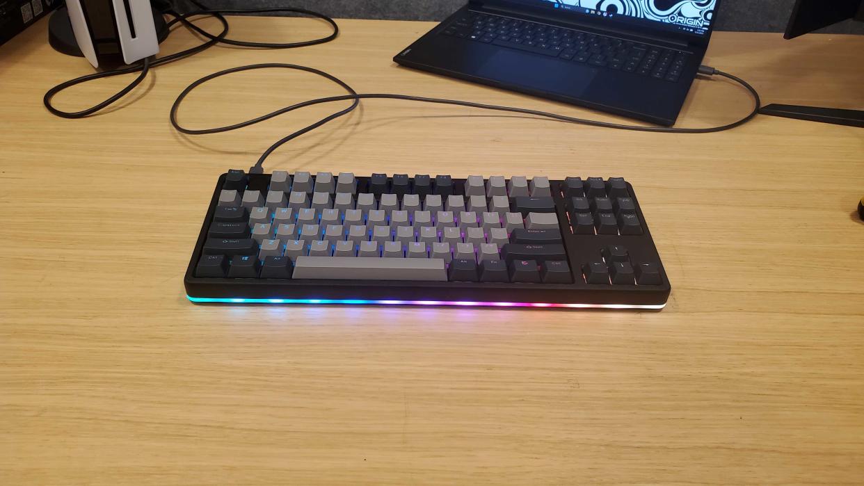  Black and grey keyboard RGB lit. 