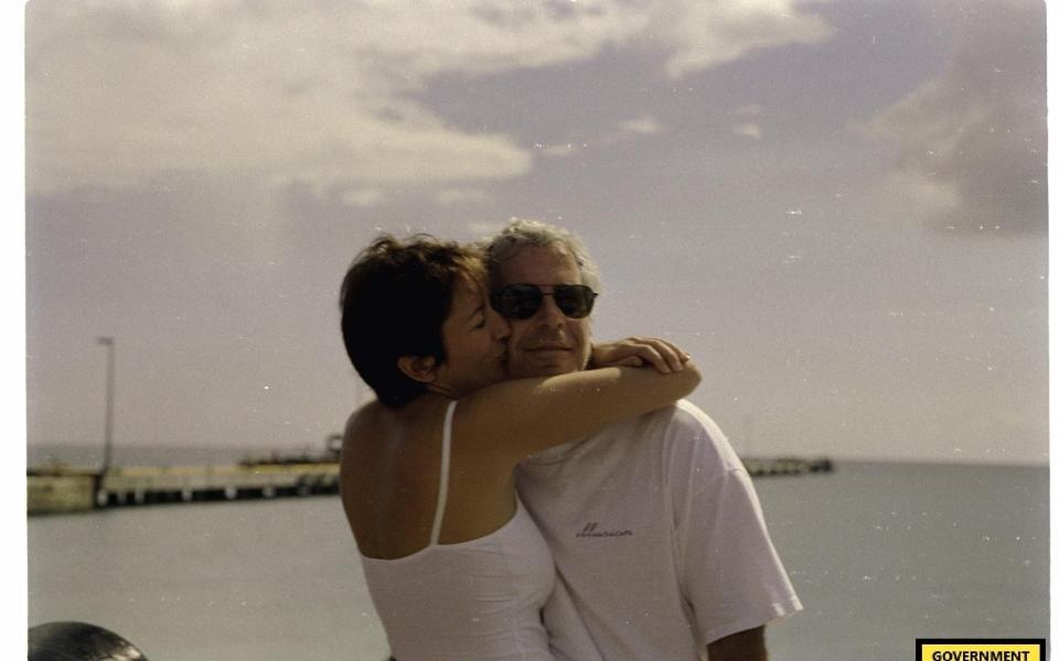 An undated photo showing Ghislaine Maxwell embracing Jeffrey Epstein - US Department of Justice 