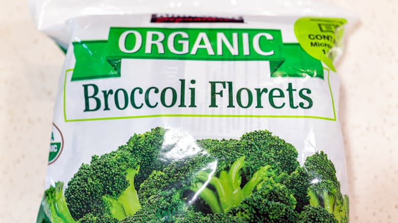 Frozen broccoli florets at Costco 