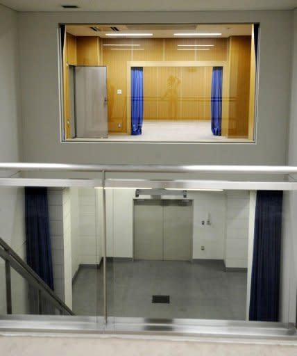 File photo of an execution room at the Japan's Justice Ministry detention centre in Tokyo. The last execution in Japan was in July 2010 when then justice minister Keiko Chiba, a former socialist and lawyer, approved the hanging of two inmates, despite her long-time opposition to the death penalty