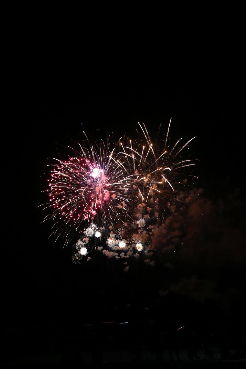 Saturday's fireworks show at Kirsch Municipal Airport entertained spectators for about 20 minutes before concluding with a finale.