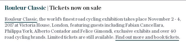 Rouleur Classic | Tickets now on sale