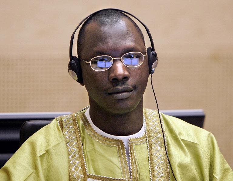 Democratic Republic of Congo warlord Thomas Lubanga attends a public hearing at the International Court of Justice in The Hague on January, 29, 2007