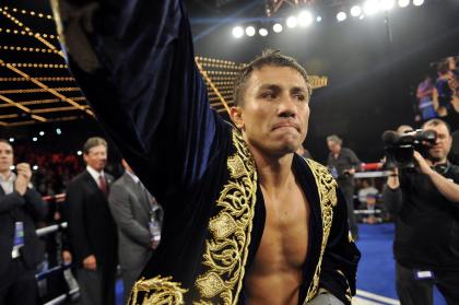 Gennady Golovkin enters the ring to face before facting Curtis Stevens (not pictured). (USA Today)