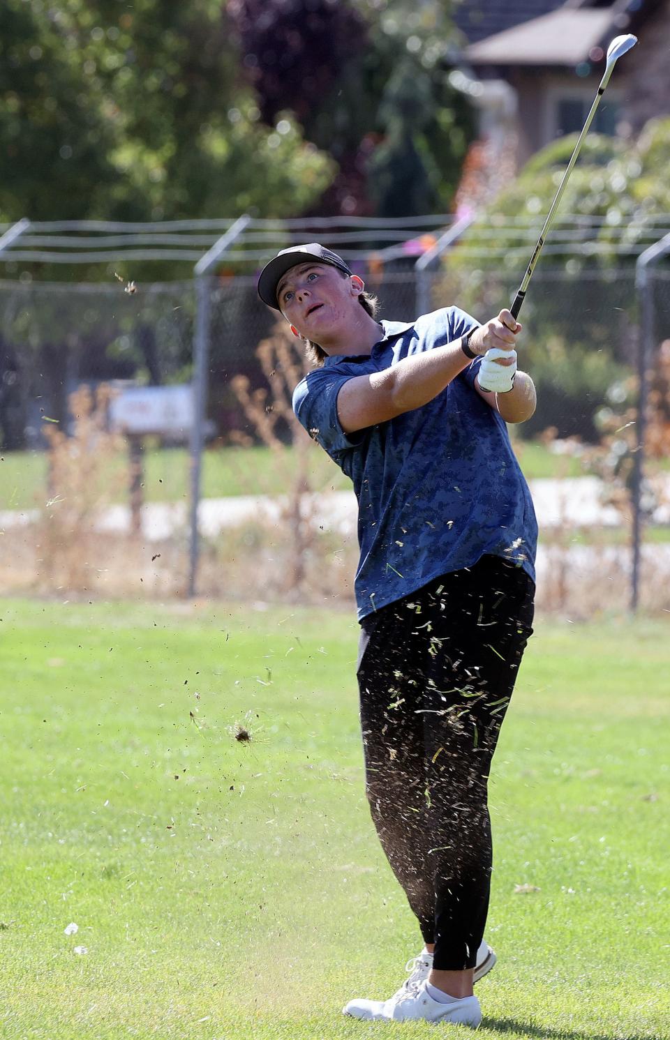 Bonneville’s Parker Bunn competes in and wins the 5A boys state golf championship at Fox Hollow Golf Club in American Fork on Tuesday, Oct. 10, 2023. | Kristin Murphy, Deseret News