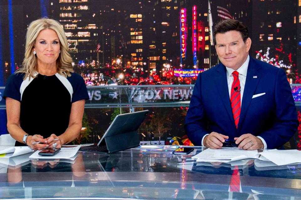 <p>Roy Rochlin/Getty</p> Martha MacCallum and Bret Baier 