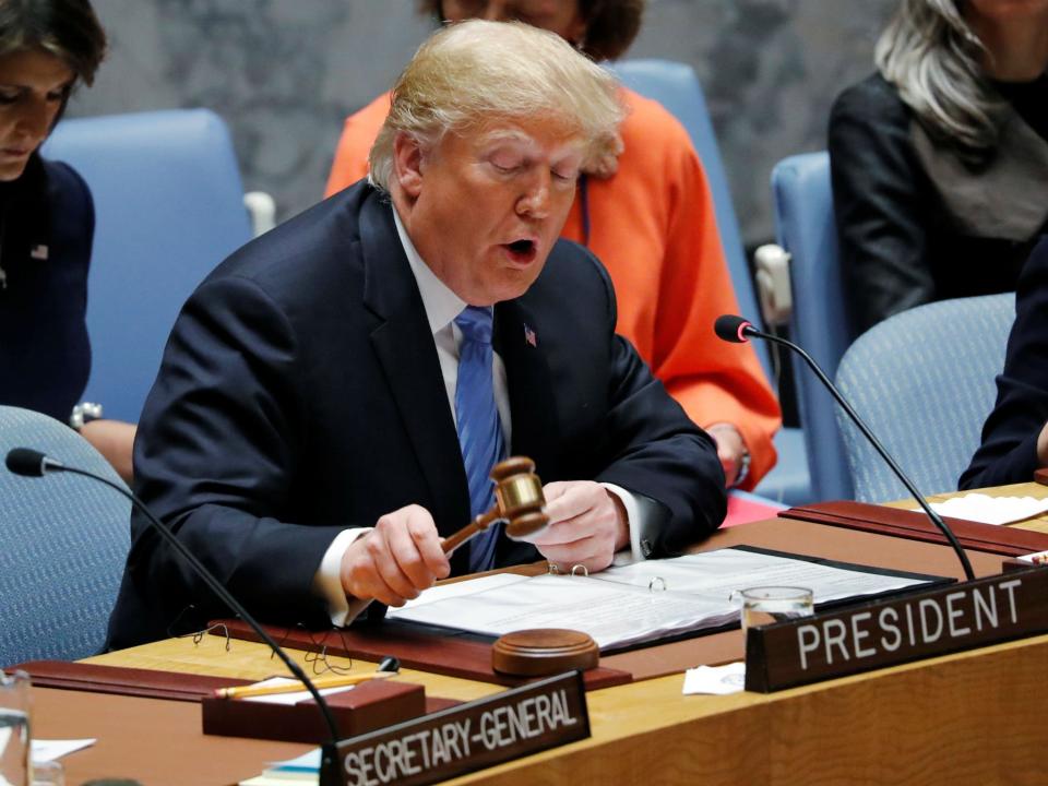 UN Security Council: Theresa May defends Brexit vote at General Assembly as Trump chairs meeting