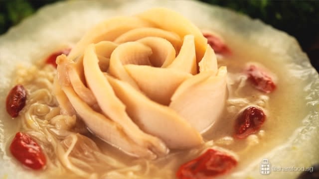 Rolling the Abalone into a rose form