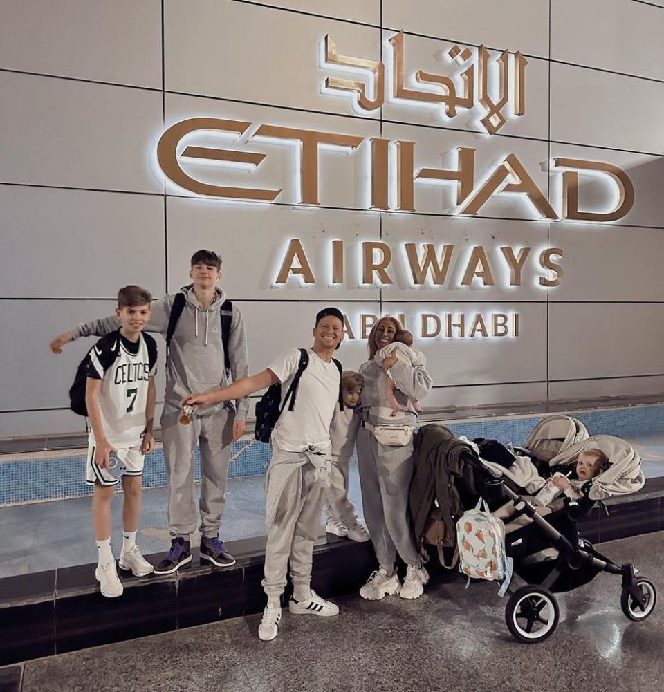 stacey solomon and family in abu dhabi