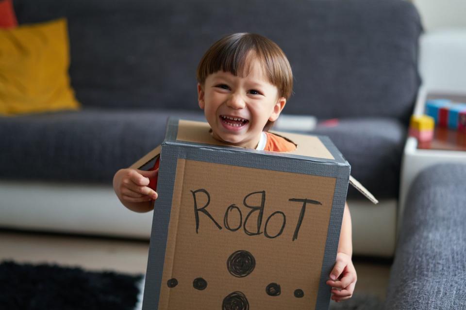 Make robot costumes out of boxes.