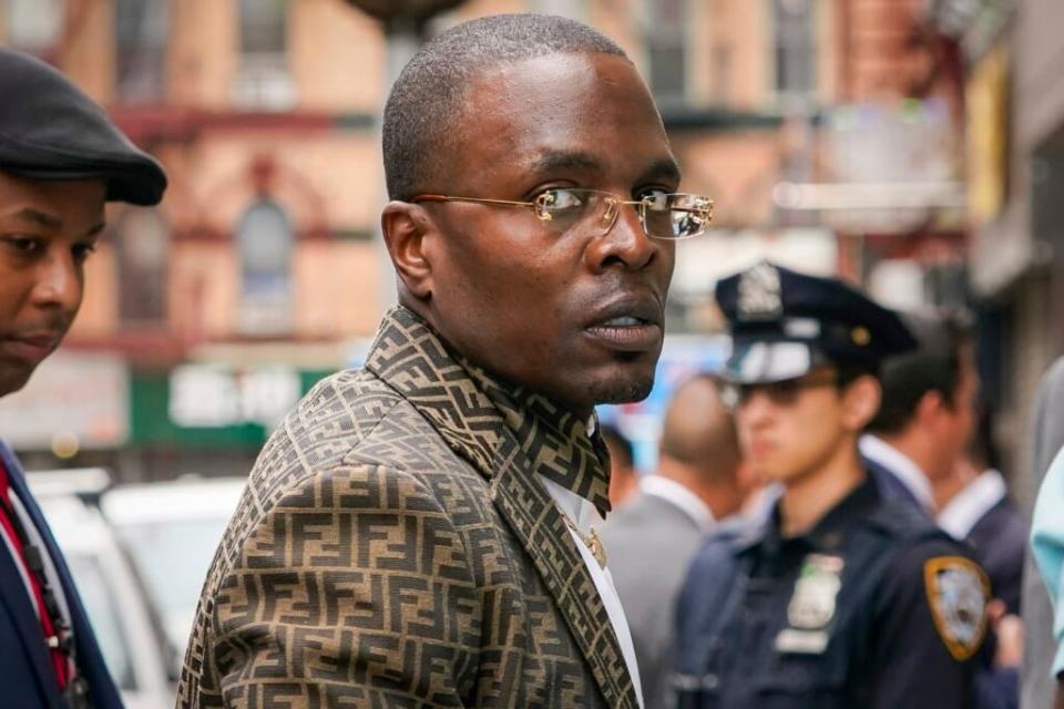 Lamor Whitehead, the pastor of Brooklyn’s Leaders of Tomorrow International Ministry, has been charged with defrauding a parishioner of her life savings and other charges. (AP Photo/Mary Altaffer)