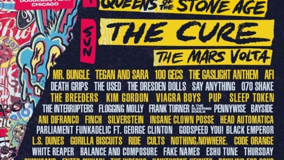 Riot Fest 2023 lineup poster