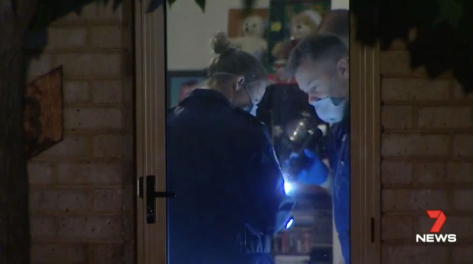 The man used a home-made weapon in the home invasion in Mandurah. Source: 7 News