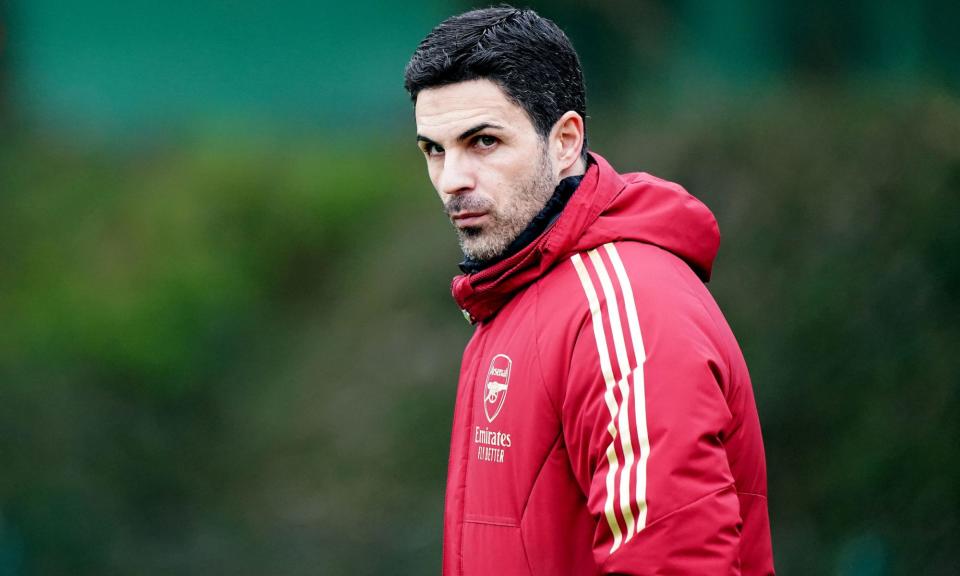 <span>Mikel Arteta says he needs the <a class="link " href="https://sports.yahoo.com/soccer/teams/arsenal/" data-i13n="sec:content-canvas;subsec:anchor_text;elm:context_link" data-ylk="slk:Arsenal;sec:content-canvas;subsec:anchor_text;elm:context_link;itc:0">Arsenal</a> crowd to ‘play every ball with us’ in the Champions League round of 16 second leg against Porto.</span><span>Photograph: Zac Goodwin/PA</span>