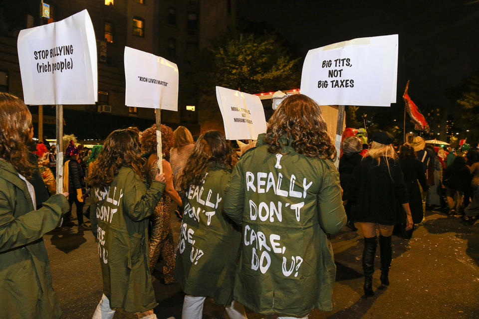 Political satire was on parade at Halloween in NYC