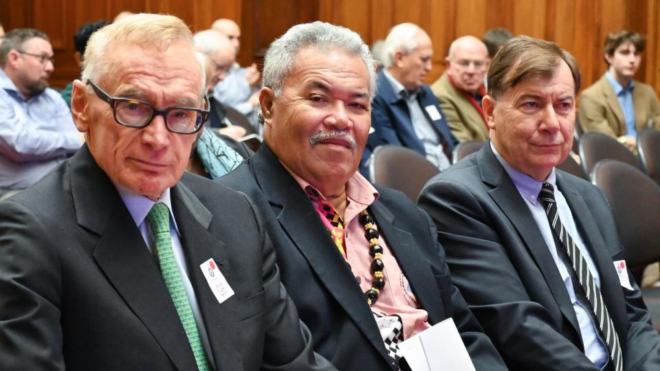 Bob Carr and former Tuvalu prime minister Enele Sopoaga