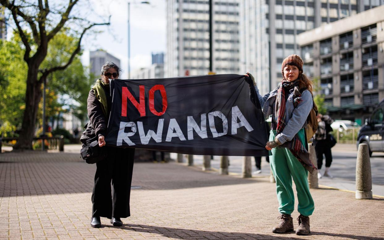 A number of protests against the Rwanda scheme have taken place outside Home Office buildings