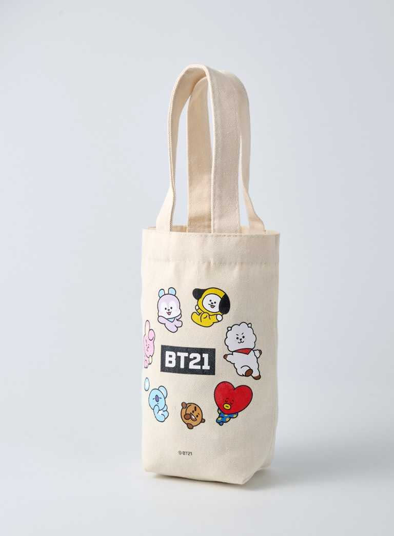 BT21環保提袋，喜歡BT21和愛喝手搖飲的你，絕對要入手啦！