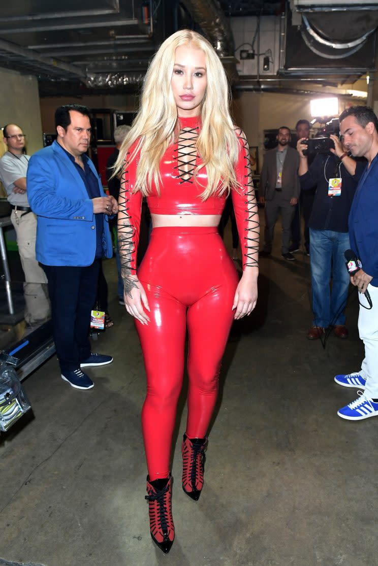 Iggy Azalea backstage at the 2017 Univision Premios Juventud show in Florida.