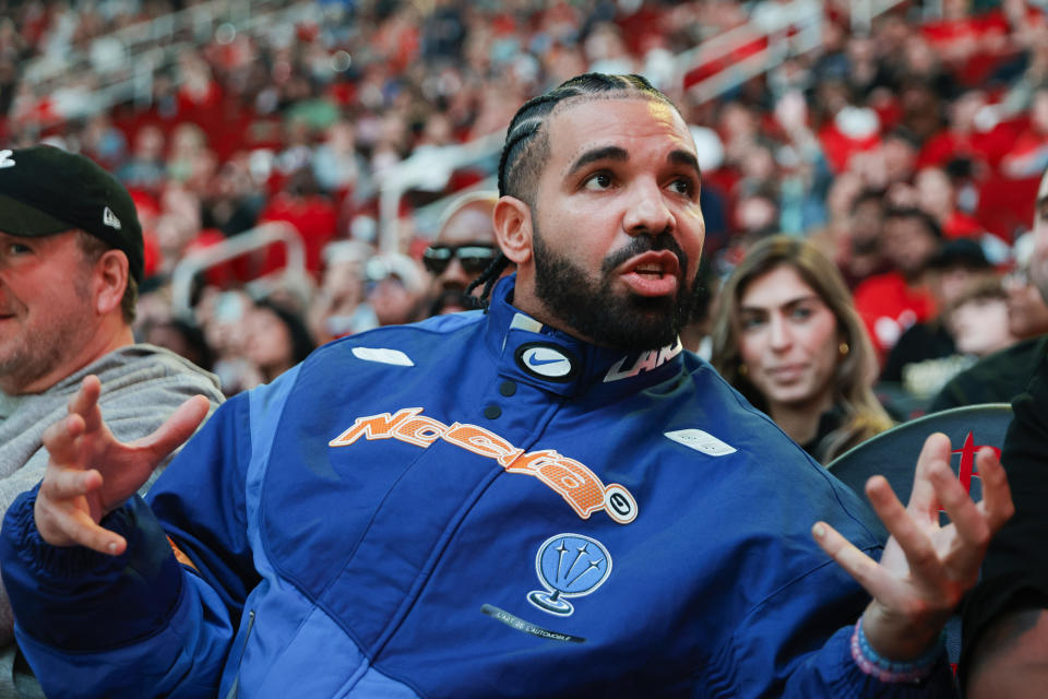 Drake At Basketball Game