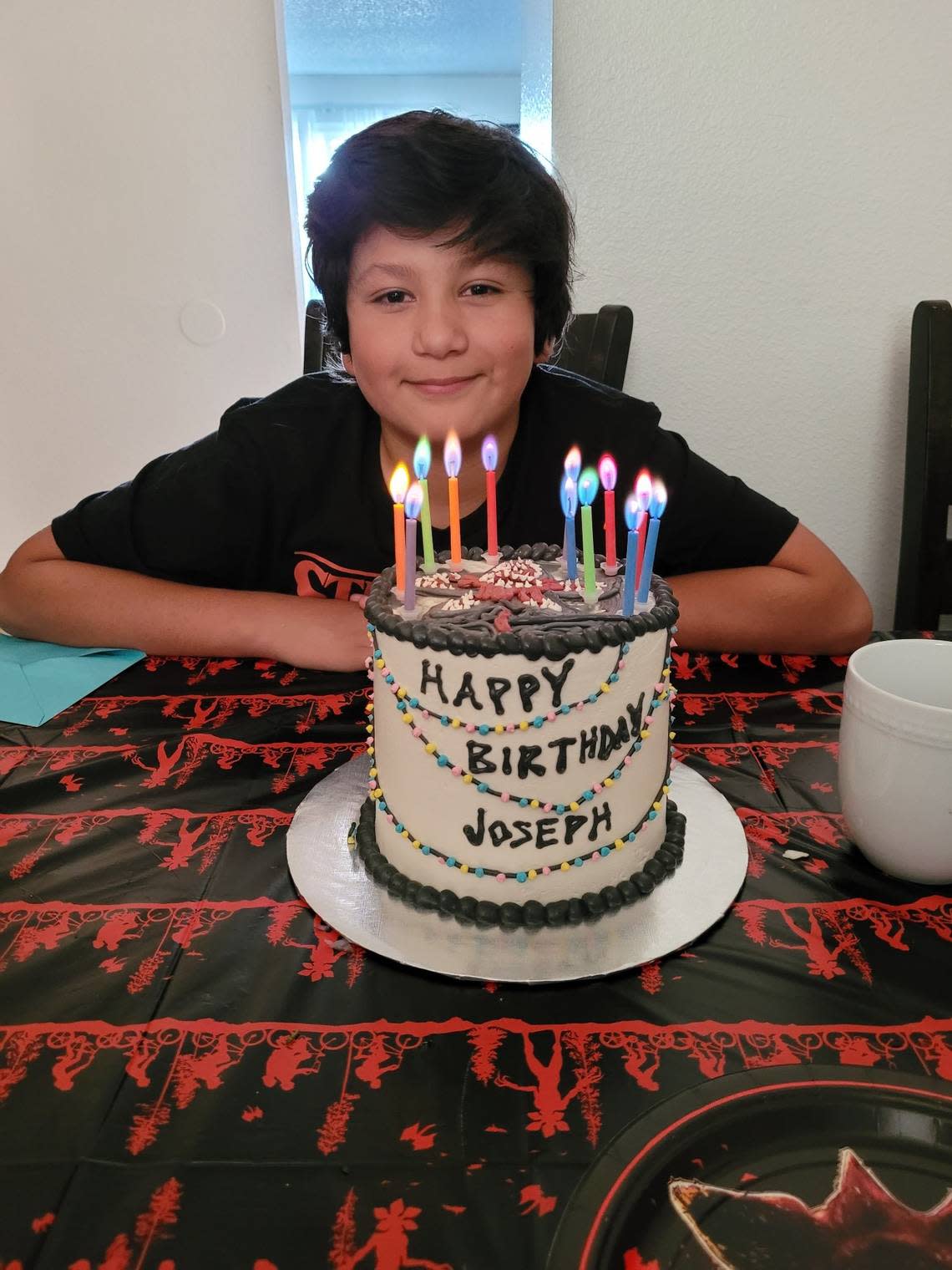 Joseph Martinez, seen here at his birthday, was shot at a Kennewick home on Feb. 29 while he was with two other boys.