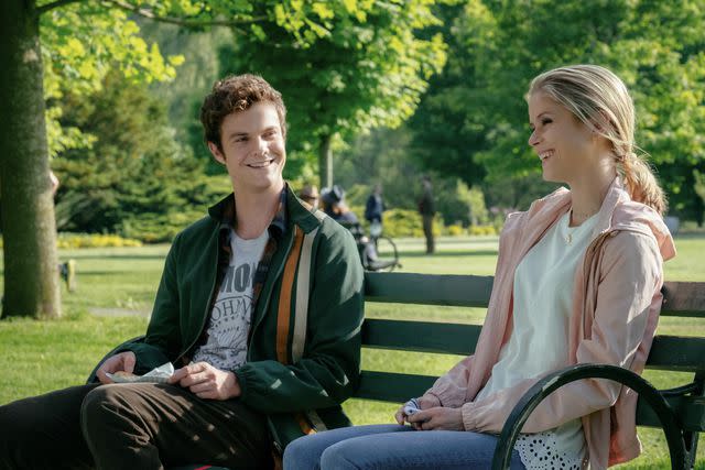 <p>Jan Thijs/Amazon Studios</p> Jack Quaid as Hughie Campbell and Erin Moriarty as Annie January on 'The Boys'.