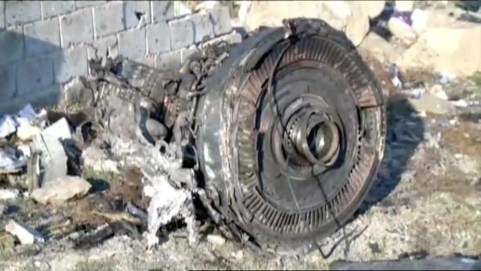 the engine   Ukraine airlines crash .JPG