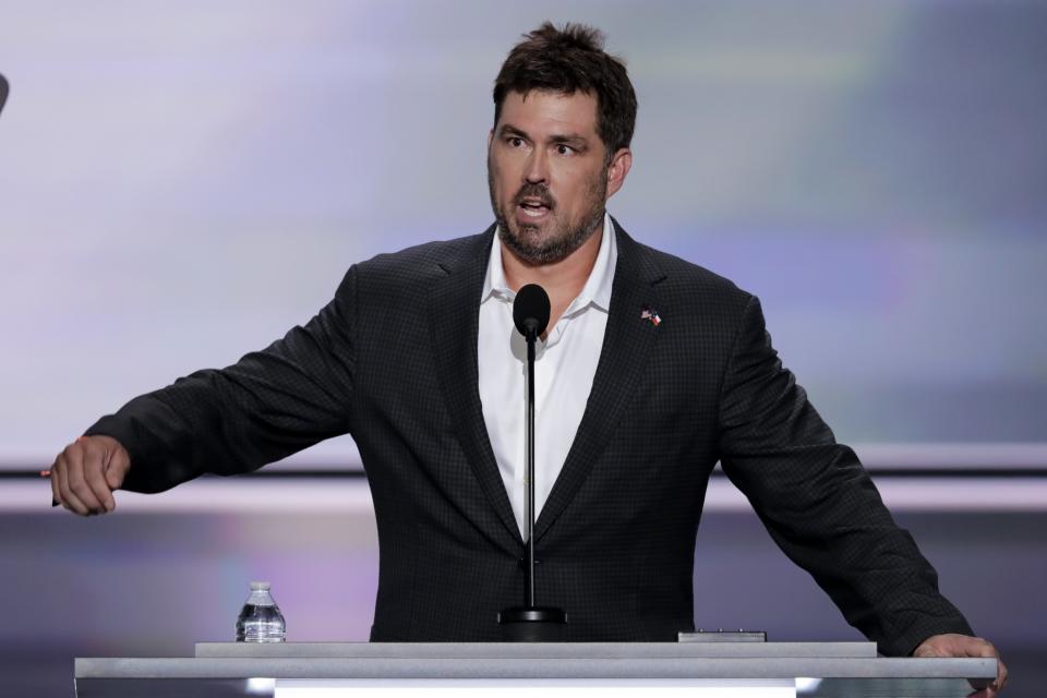 Former U.S. Navy SEAL Marcus Luttrell speaks during the opening day of the Republican National Convention in Cleveland, July 18, 2016. (Photo: J. Scott Applewhite/AP)