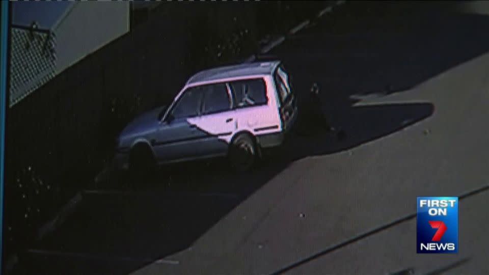 As Mr Chol tried to drive off in the Camry he almost backed over the pensioner. Photo: 7 News