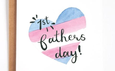 A Father's Day card aimed at men who have recently transitioned from being a woman - Credit: Little Rainbow Paper Company