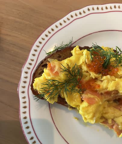 <p>Madeline Hirsch</p> Don't miss the caviar scrambled egg toast at the Garden Room!