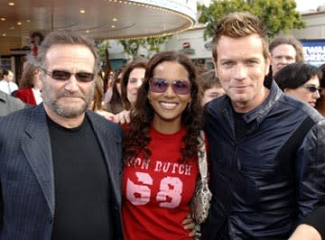 Robin Williams , Halle Berry and Ewan McGregor at the Westwood premiere of 20th Century Fox's Robots