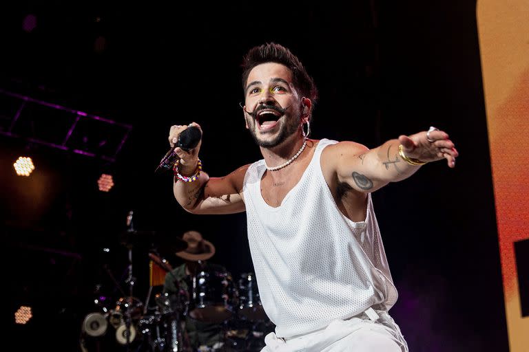 Camilo en su show en el Movistar Arena. Buenos Aires, 10/03/23.