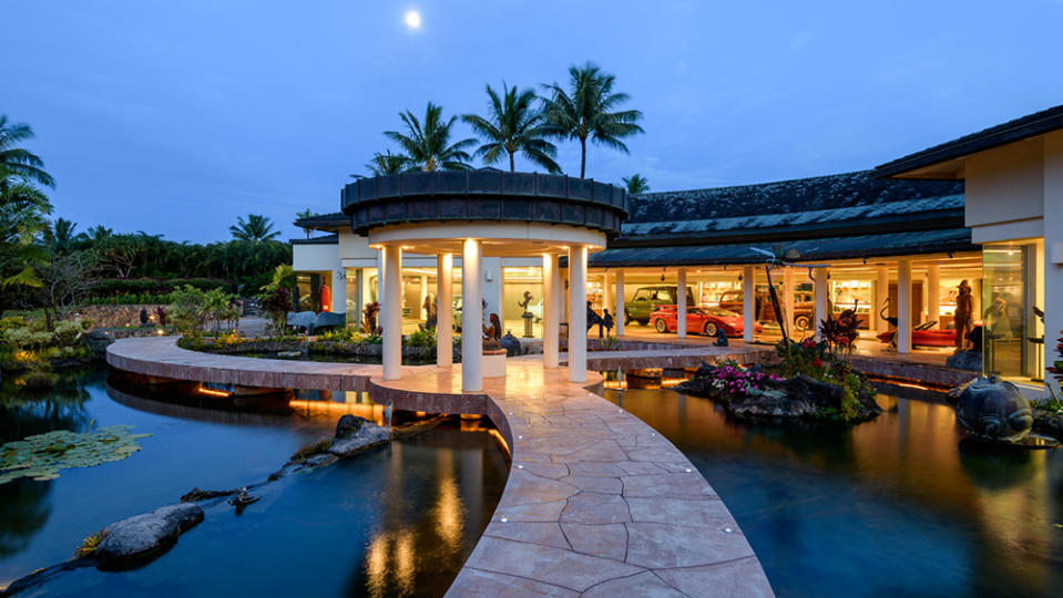 The gorgeous garage holds 22 cars. - Credit: Photo: Courtesy of Travis Rowan/Hawai’i Life