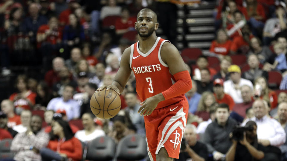 Chris Paul found something special in Houston, helping lead the team to the NBA’s best regular season record. (AP Photo)