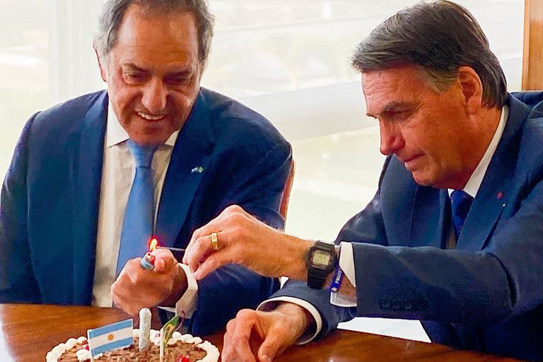 Scioli junto a Bolsonaro en Brasilia