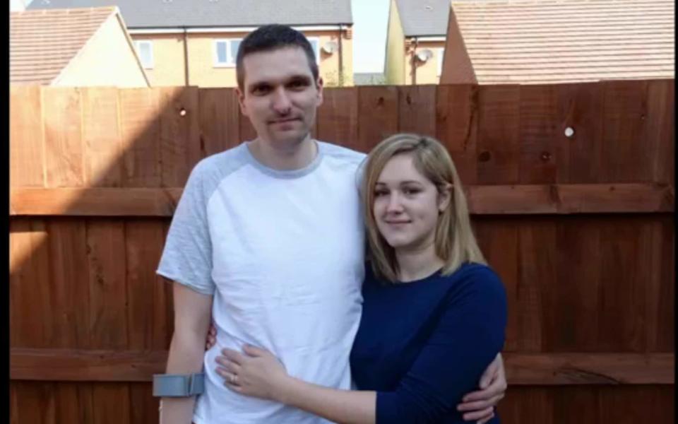 Stephen and Cara at home recovering after the attack - Credit: BBC