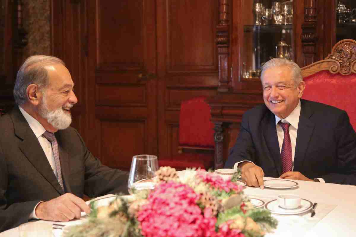 El empresario Carlos Slim y el presidente de México, Andrés Manuel López Obrador | Foto: El Universal