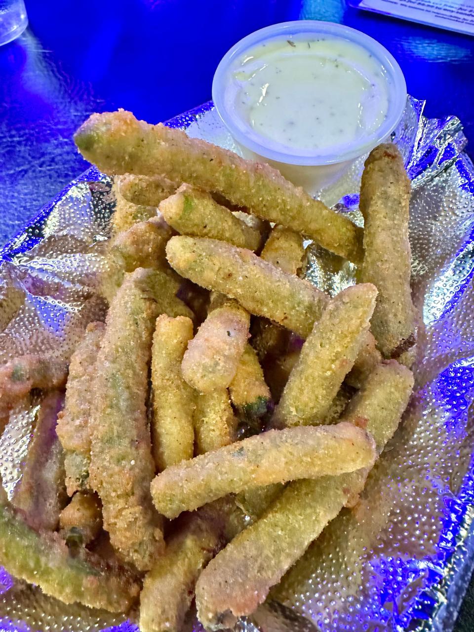 A basket of fried green beans is the perfect way to start your food adventure at Falcone's Tavern in Perry Township.