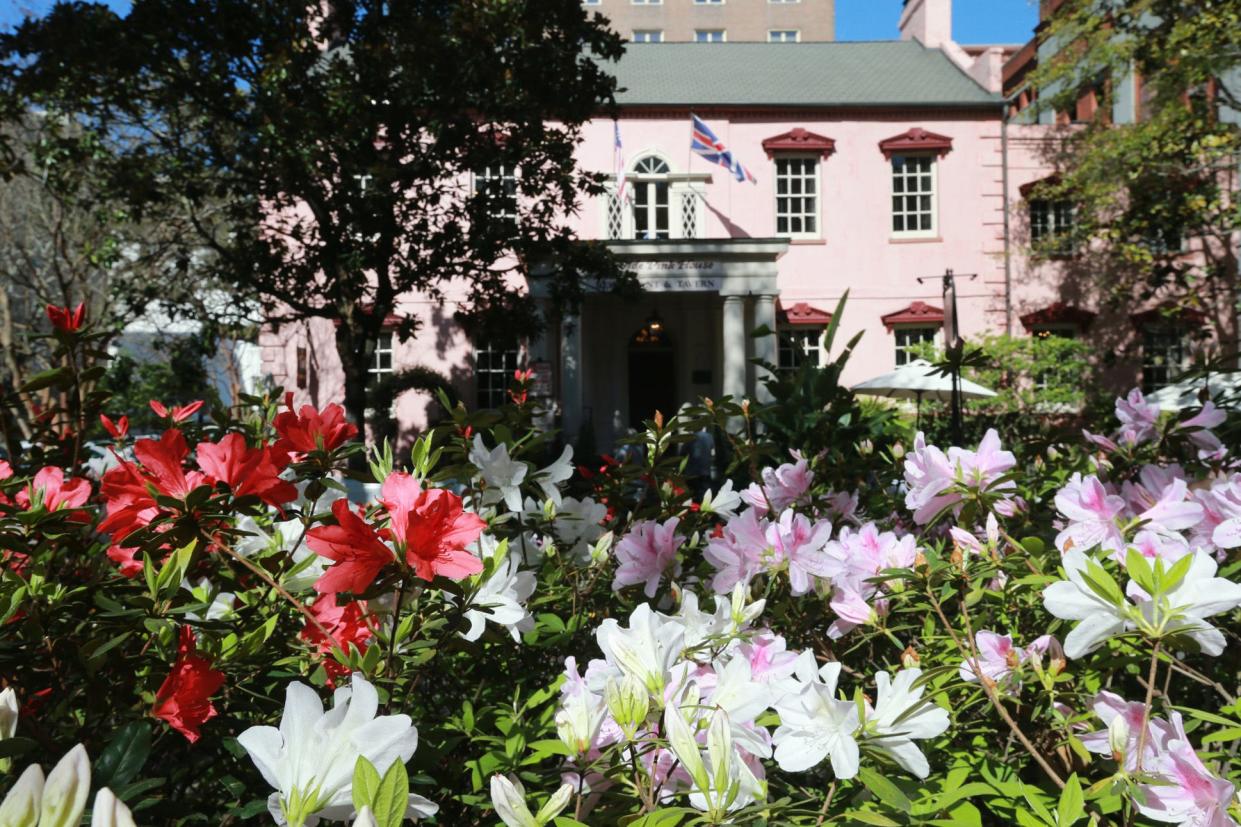 The Olde Pink House on Reynolds Square. 