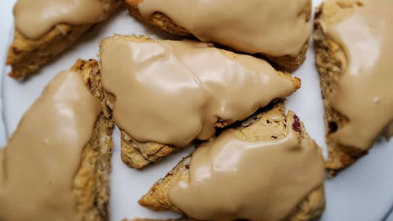 Plate of copycat maple scones