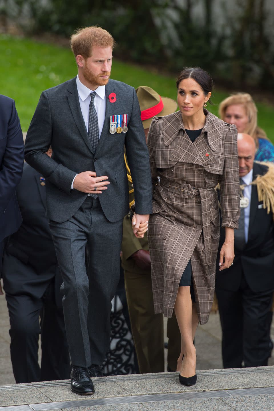 Next up, the couple visited Pukeahu National War Memorial Park.