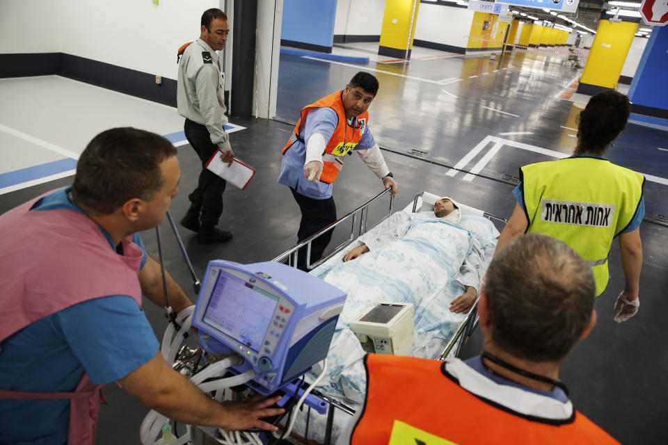 Übung im Sammy Ofer Fortified Underground Emergency Hospital im März 2014 (Bild: Reuters/Finbarr O'Reilly)