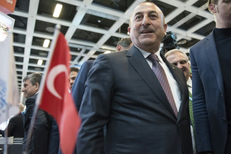 Cavusoglu, speaking in Istanbul, said the ban was "unacceptable"