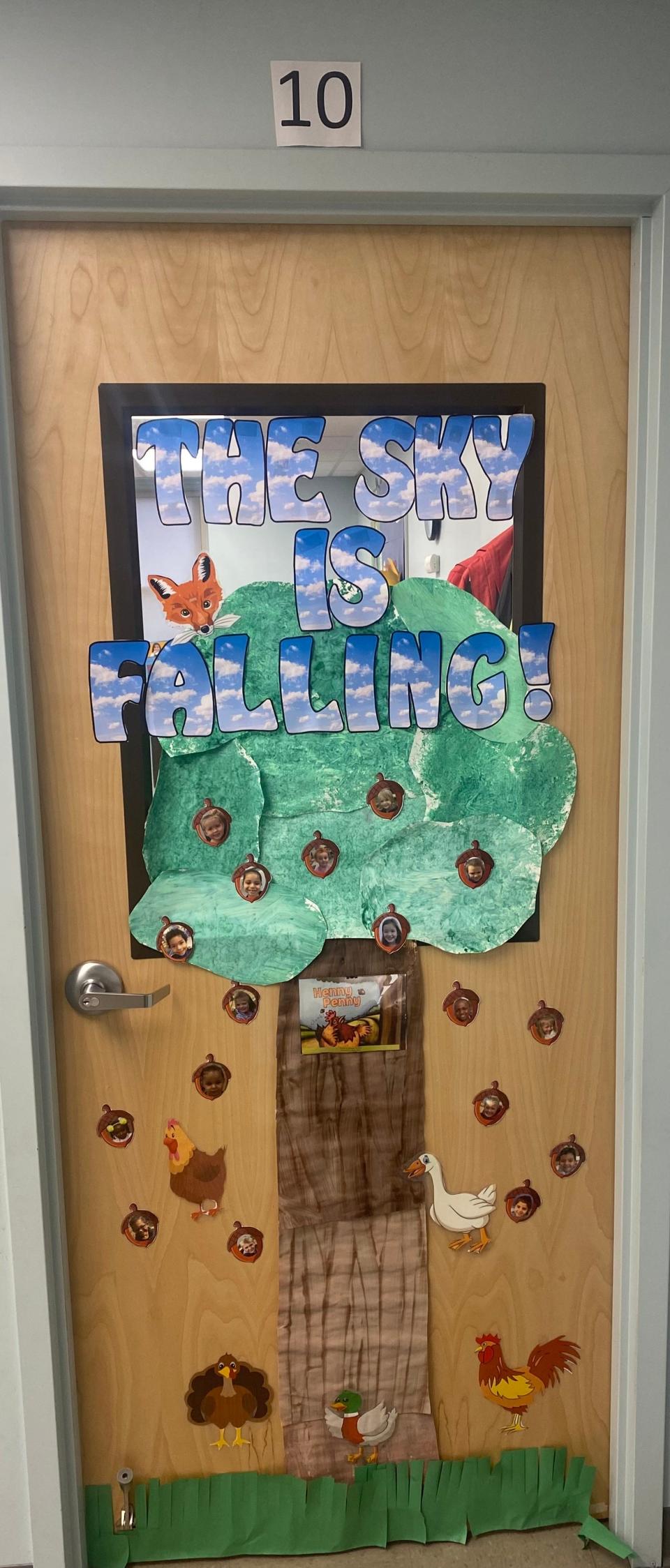 Other entries in the MOC Literacy Door Decorating contest included a door based on the story, "Chicken Little."