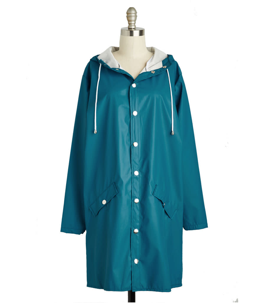 Kling Ups and Downpours Raincoat in Cerulean