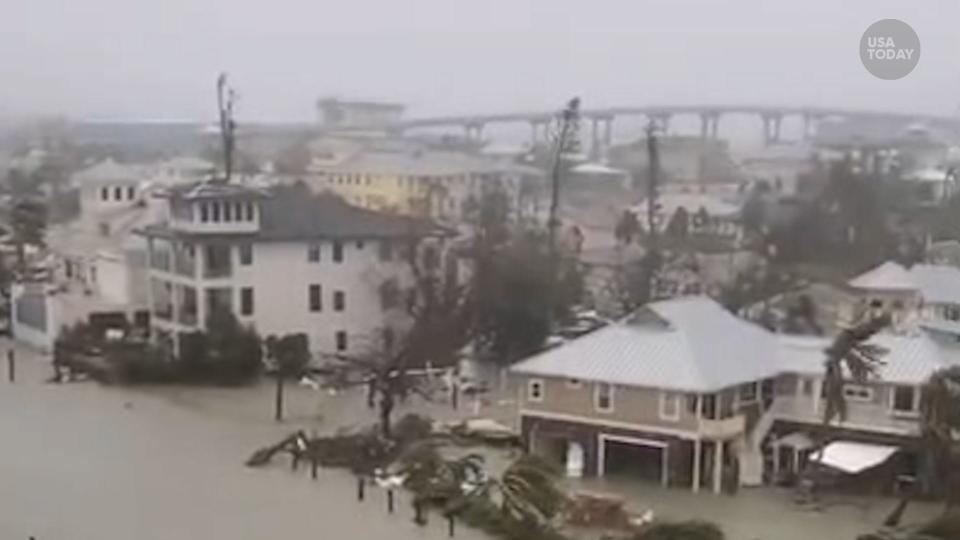 Hurricane Ian destroys home in Florida Thursday.