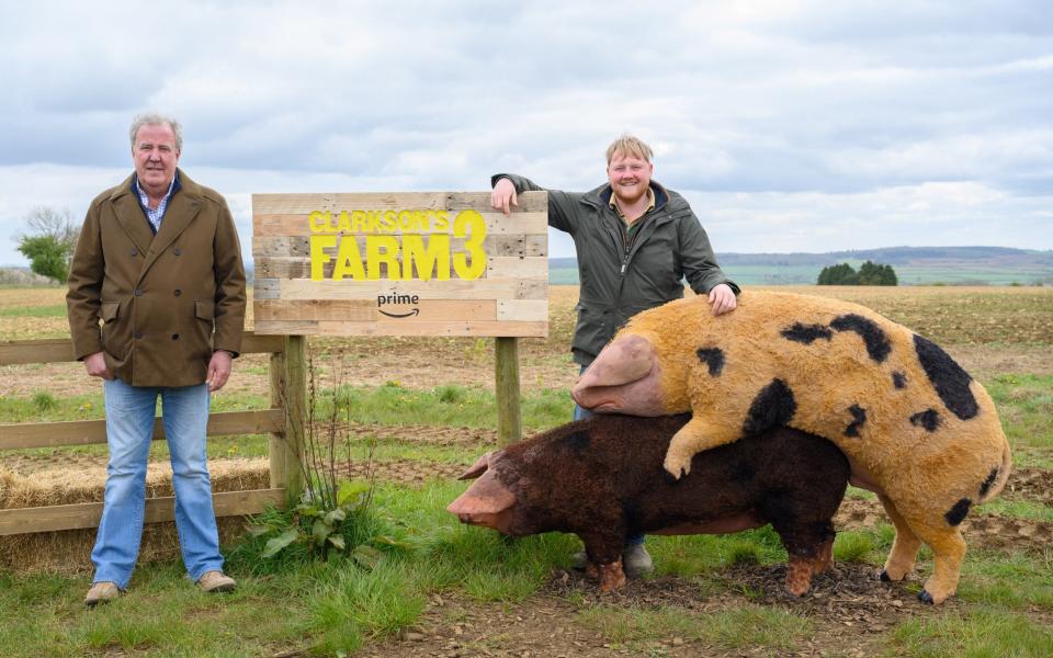 Clarkson and his farm manager, Kaleb Cooper